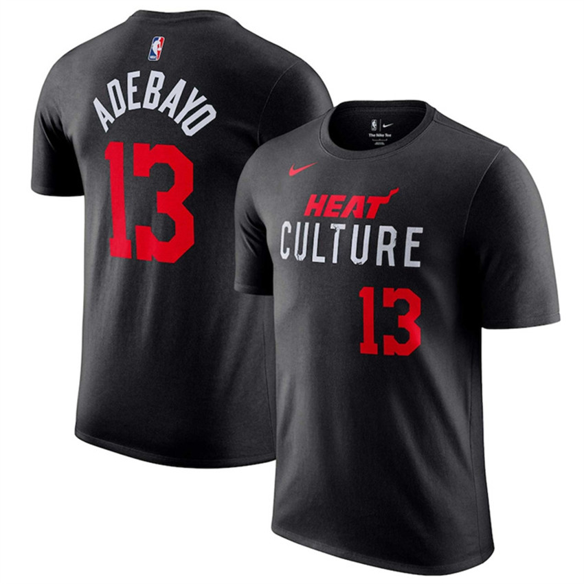 Men's Black Miami Heat Active Player Custom 2023/24 City Edition T-Shirt